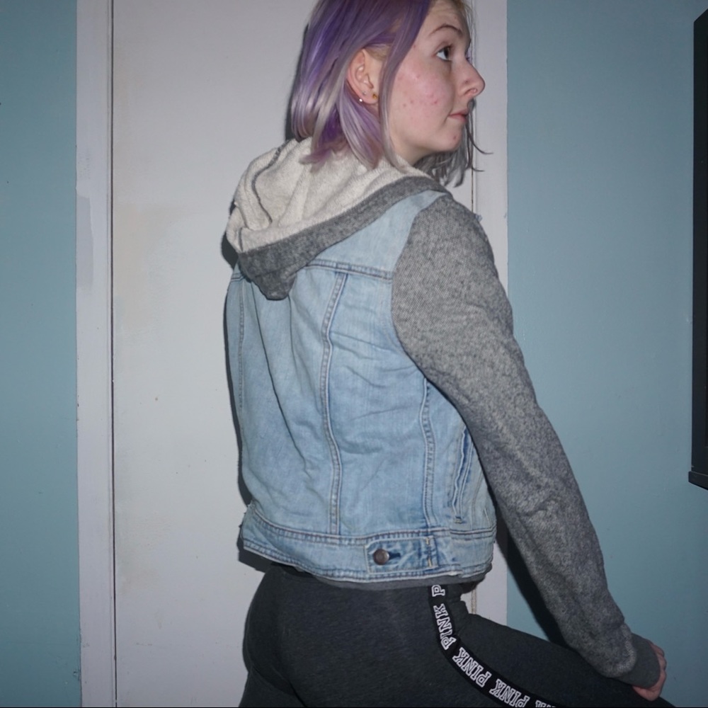 Denim/sweater jacket